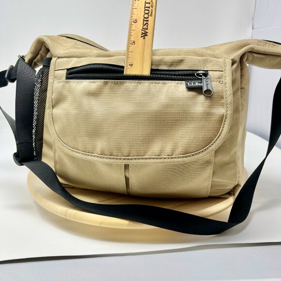 L.L. Bean Tote Beige Messenger Bag Organizer - Picture 7 of 13